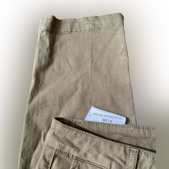Sam Edelman Morrisson Trouser in Olive Size 6/28 Cotton - Picture 3 of 11